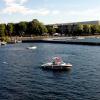 Gene Coulon Park: #6 - South Lake Washington/ Renton. Good dock space, boat launch, restrooms, shower in summer only. Park offers picnic shelters, playground area, swimming area, tennis court, big grassy areas. Kidd Valley and Ivar's restaurants on site. Free 4 hour moorage. No over night moorage.